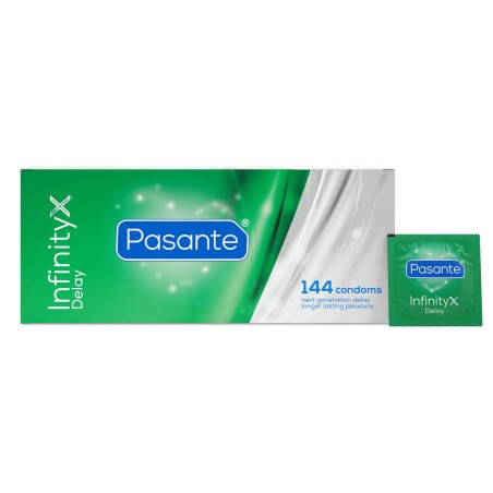 Pasante Delay Infinity "X" Clinic - Prezerwatywy Przedłużające Stosunek - 144szt