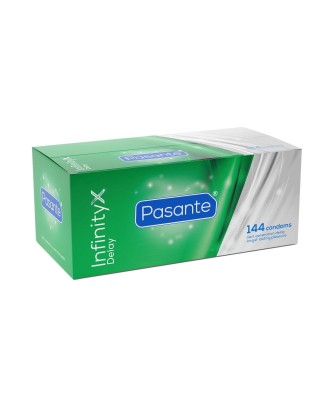 Pasante Delay Infinity "X" Clinic - Prezerwatywy Przedłużające Stosunek - 144szt