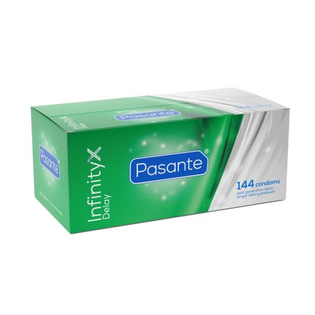 Pasante Delay Infinity "X" Clinic - Prezerwatywy Przedłużające Stosunek - 144szt