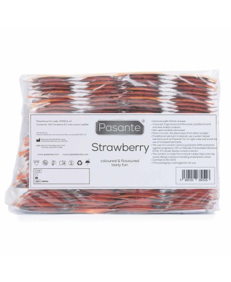 Pasante Strawberry Crush - Prezerwatywy Smakowe Truskawkowe - 144 szt