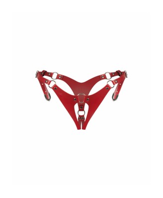 Obsessive Inferro Stringi Otwarte S/M/L - Czerwone