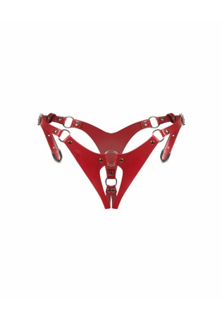 Obsessive Inferro Stringi Otwarte S/M/L - Czerwone