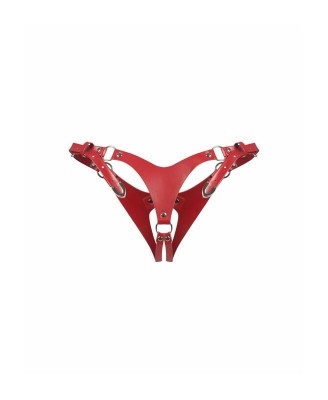 Obsessive Inferro Stringi Otwarte S/M/L - Czerwone