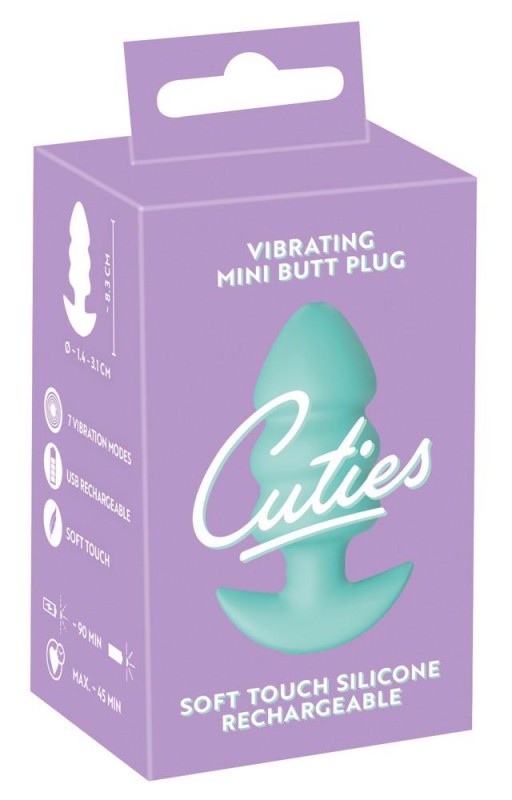 Cuties Vibrating Plugs Green - Wibrujący Korek Analny - Zielony