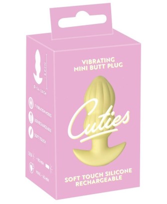 Cuties Vibrating Plug Yellow - Wibrujący Korek Analny - Żółty