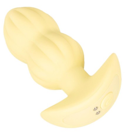Cuties Vibrating Plug Yellow - Wibrujący Korek Analny - Żółty