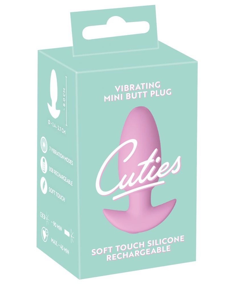 Cuties Vibrating Plug Rose - Wibrujący Korek Analny - Różowy