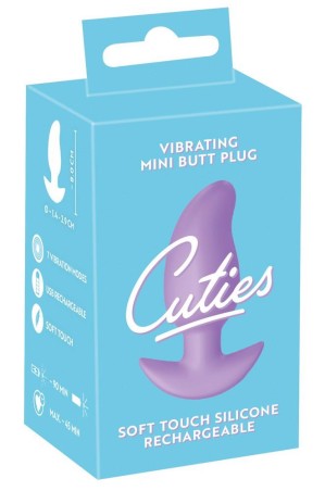 Cuties Vibrating Plug Purple - Wibrujący Korek Analny - Fioletowy