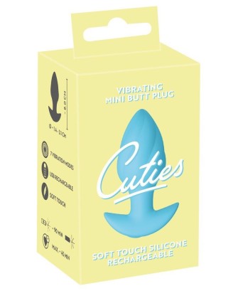Cuties Vibrating Plug Blue - Wibrujący Korek Analny - Niebieski