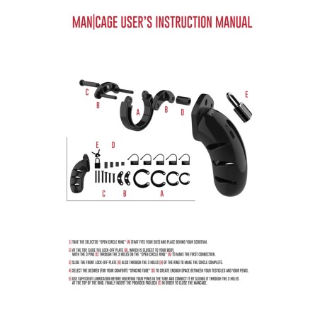 Model 05 Chastity Cock Cage - Klatka na Penisa - Czarna - 14 cm