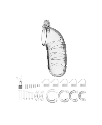 Model 05 Chastity Cock Cage - Klatka na Penisa - Transparentna - 14 cm