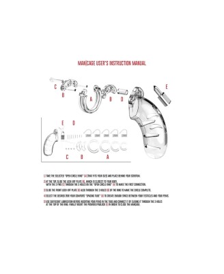 Model 05 Chastity Cock Cage - Klatka na Penisa - Transparentna - 14 cm