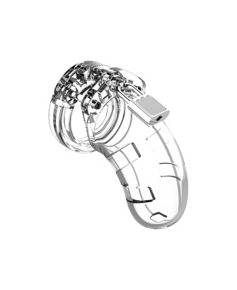 Model 13 Chastity Cock Cage - Klatka na Penisa - Transparentna - 6,5cm