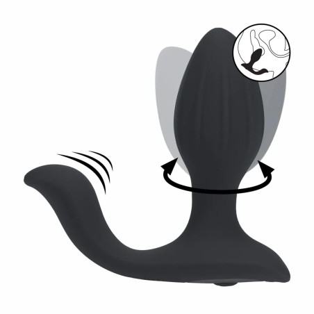 Levelz Wibrujący i obrotowy korek analny z kulką stymulującą