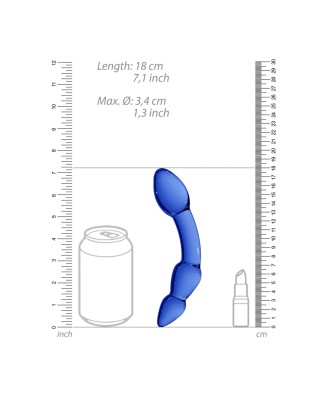 Superior - Szklane Dildo - Niebieskie