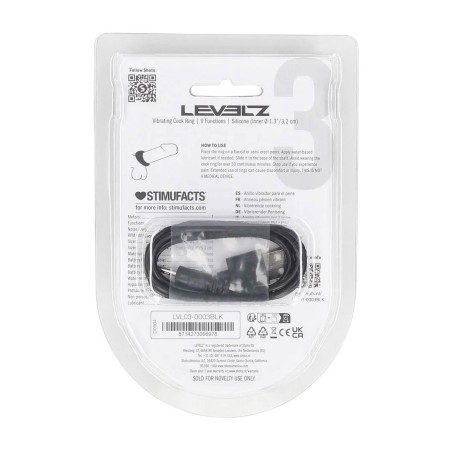 Levelz Wibrujący Pierścień Erekcyjny - Czarny