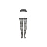 LeDesir Suspender Striped Pantyhose - Rajstopy z Pasem - One Size