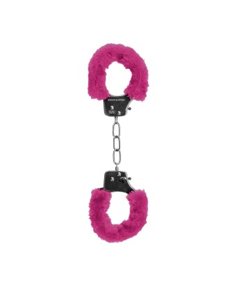 Ouch! Pleasure Handcuffs Furry - Futerkowe Kajdanki - Różowe