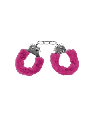 Ouch! Pleasure Handcuffs Furry - Futerkowe Kajdanki - Różowe