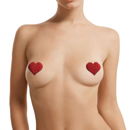 Nipple Cover Set - Cross Star Heart - Zestaw Nasutników Czerwonych