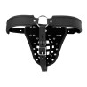 OUCH! Xtreme PU Leather Chastity Jock - Majtki Pas Cnoty - Czarne