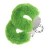 Ouch! Heavy-duty Fluffy Handcuffs - Futerkowe Kajdanki - Zielone