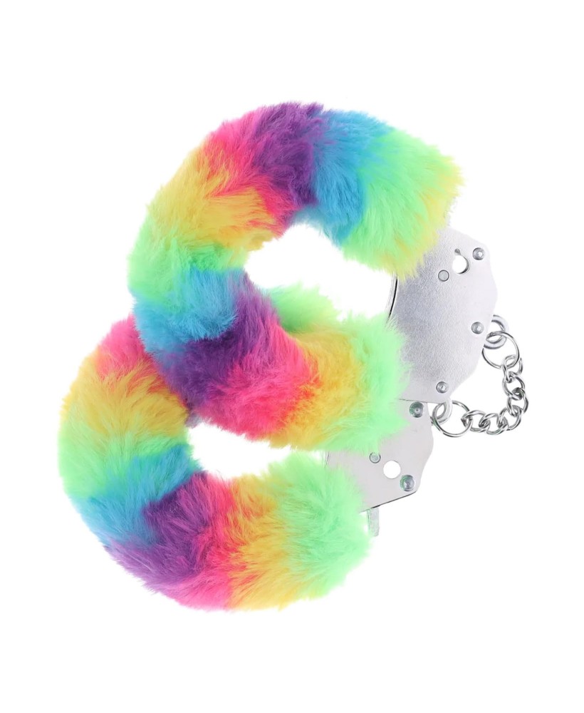 Ouch! Heavy-duty Fluffy Handcuffs - Futerkowe Kajdanki - Multicolor 1