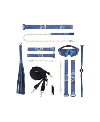 Florence Collection - Kit with Bag - Zestaw BDSM - Niebieski