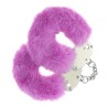 Ouch! Heavy-duty Fluffy Handcuffs - Futerkowe Kajdanki - Fioletowe