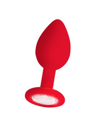 Ouch! Diamond Butt Plug - Korek Analny L - Czerwony