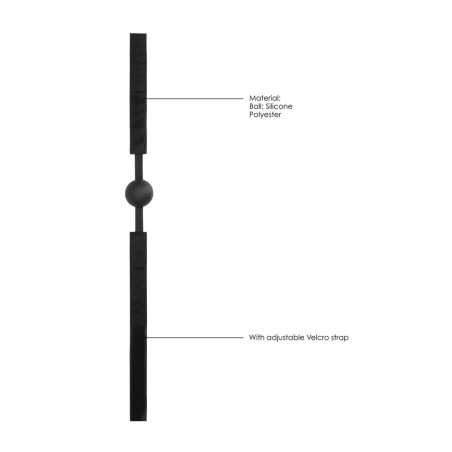 Ouch! Silikonowy Knebel Kulka - Czarny