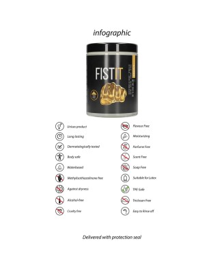 Waterbased Lubricant - Jar - Lubrykant Analny - 1000 ml