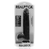 RealRock - Realistyczne Dildo z Jądrami XL - Czarne - 38 cm