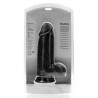 RealRock Grube Dildo z Jądrami i Przyssawką XL - 23 cm - Czarne