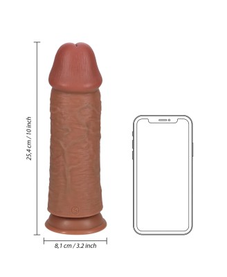 RealRock Grube Dildo z Przyssawką XL - 25,4 cm - Cieliste
