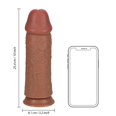 RealRock Grube Dildo z Przyssawką XL - 25,4 cm - Cieliste