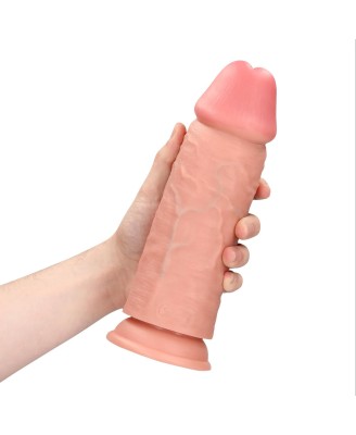 RealRock Grube Dildo z Przyssawką XL - 23 cm - Jasne