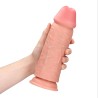 RealRock Grube Dildo z Przyssawką XL - 23 cm - Jasne