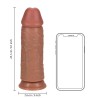 RealRock Grube Dildo z Przyssawką XL - 23 cm - Cieliste