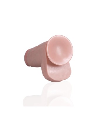 RealRock Grube Dildo z Jądrami i Przyssawką XL - 20,3 cm - Jasne