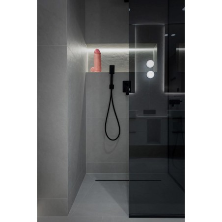 RealRock Grube Dildo z Jądrami i Przyssawką XL - 20,3 cm - Jasne