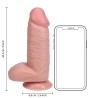 RealRock Grube Dildo z Jądrami i Przyssawką XL - 20,3 cm - Jasne