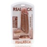RealRock Grube Dildo z Jądrami i Przyssawką XL - 20,3 cm - Cieliste