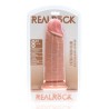 RealRock Grube Dildo z Przyssawką XL - 20,3 cm - Jasne