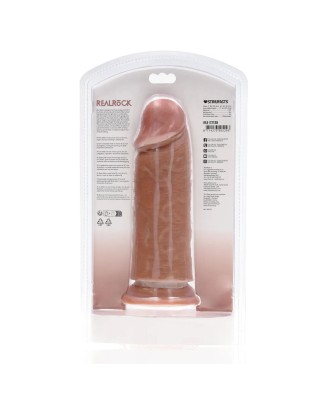 RealRock Grube Dildo z Przyssawką XL - 20,3 cm - Cieliste