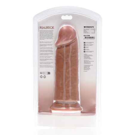RealRock Grube Dildo z Przyssawką XL - 20,3 cm - Cieliste