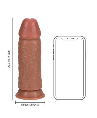 RealRock Grube Dildo z Przyssawką XL - 20,3 cm - Cieliste