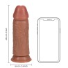 RealRock Grube Dildo z Przyssawką XL - 20,3 cm - Cieliste