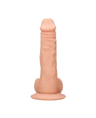 Dildo z Jądrami i Przyssawką - Cieliste - 20 cm