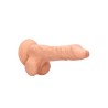 Dildo z Jądrami i Przyssawką - Cieliste - 20 cm